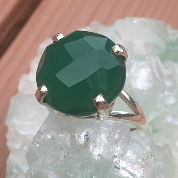 💍♾ Green Onyx Infinity Silver Ring 🙌🏾 handmade - Picture 2 of 6